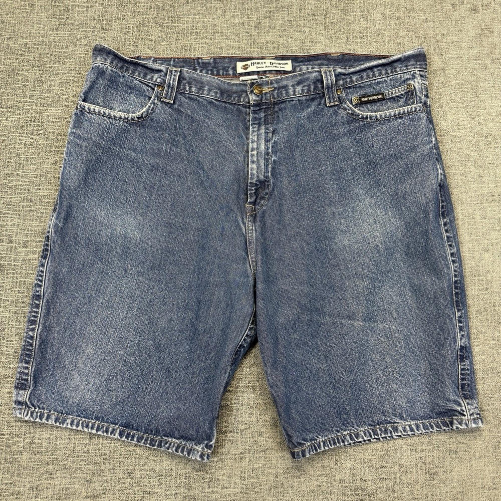 Harley Davidson‎ Denim Shorts Men's 44 Blue Jean Shorts Biker Motorcycle 11.5"